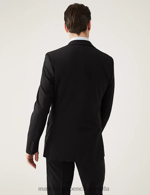Men Black Clothing Marks & Spencer The Ultimate Slim Fit Wool Blend Suit Jacket 20VTD5793 - Marks and Spencer outlet