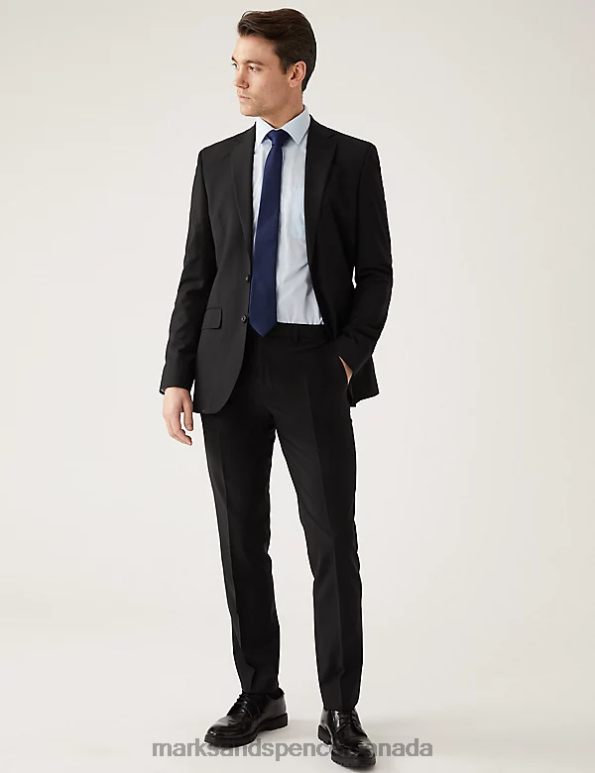 Men Black Clothing Marks & Spencer The Ultimate Slim Fit Wool Blend Suit Jacket 20VTD5793 - Marks and Spencer outlet