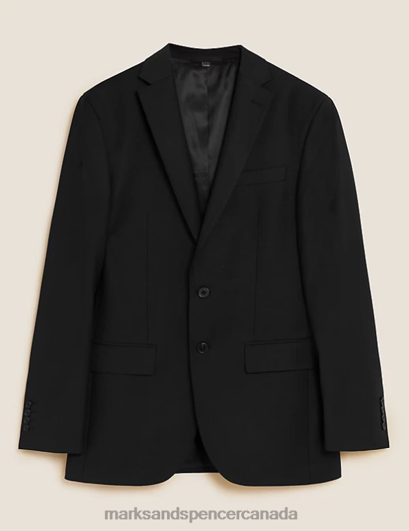 Men Black Clothing Marks & Spencer The Ultimate Tailored Fit Suit Jacket 20VTD4870 - Marks and Spencer online