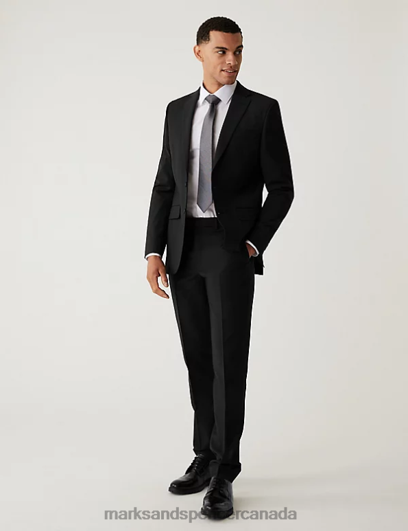 Men Black Clothing Marks & Spencer The Ultimate Tailored Fit Suit Jacket 20VTD4870 - Marks and Spencer online