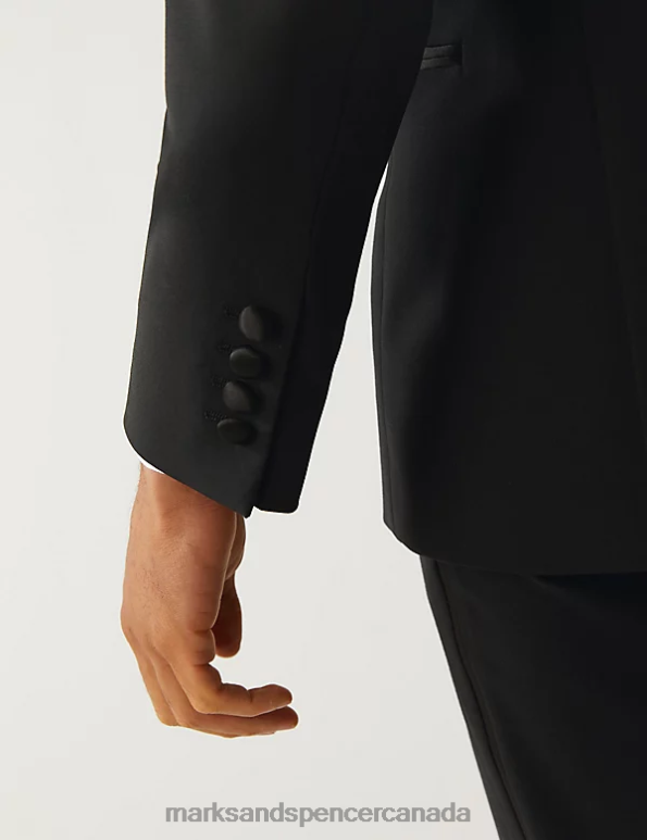 Men Black Clothing Marks & Spencer The Ultimate Tailored Fit Tuxedo Jacket 20VTD6934 - Marks and Spencer online