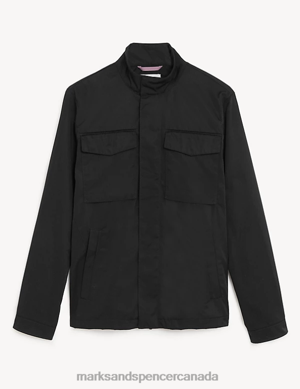 Marks and Spencer near me - Men Black Clothing Marks & Spencer Utility Mac with Stormwear 20VTD6381