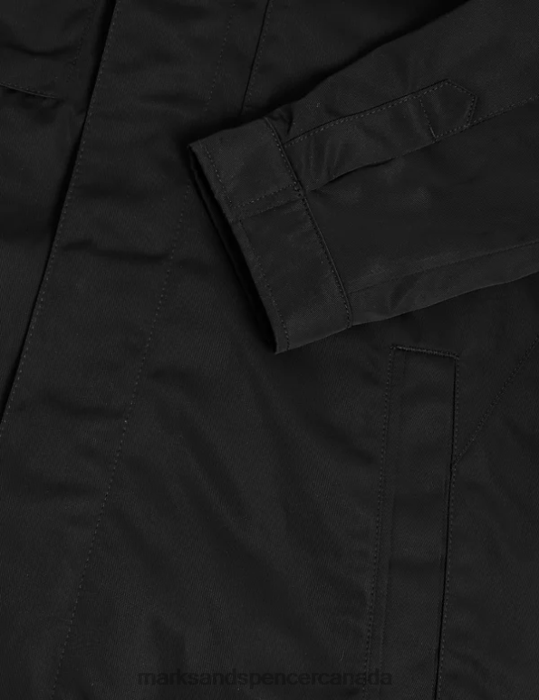 Marks and Spencer near me - Men Black Clothing Marks & Spencer Utility Mac with Stormwear 20VTD6381
