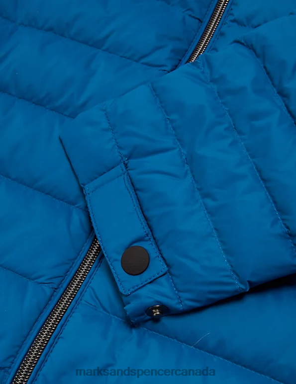 Men Blue Clothing Marks & Spencer Feather and Down Puffer Jacket 20VTD7153 - Marks and Spencer Canada locations