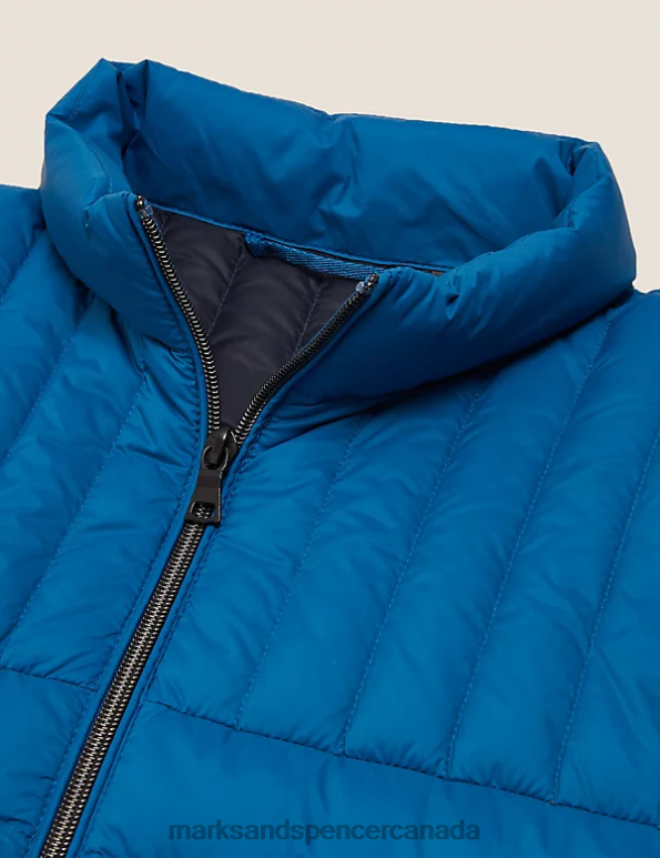 Men Blue Clothing Marks & Spencer Feather and Down Puffer Jacket 20VTD7153 - Marks and Spencer Canada locations