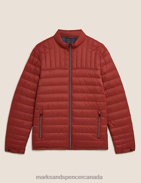 Men Brick Clothing Marks & Spencer Feather and Down Puffer Jacket 20VTD7474 - Marks and Spencer outlet