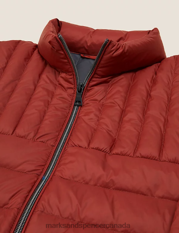 Men Brick Clothing Marks & Spencer Feather and Down Puffer Jacket 20VTD7474 - Marks and Spencer outlet