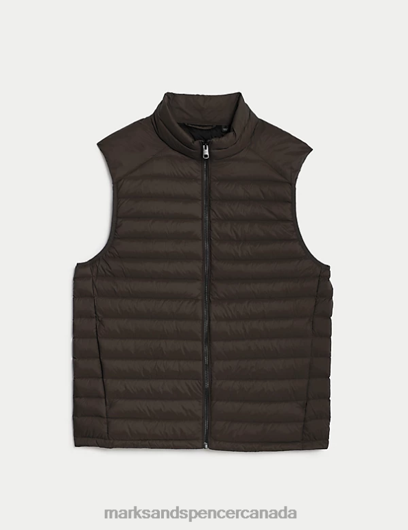 Marks and Spencer near me - Men Brown Clothing Marks & Spencer Feather and Down Gilet with Stormwear 20VTD6020