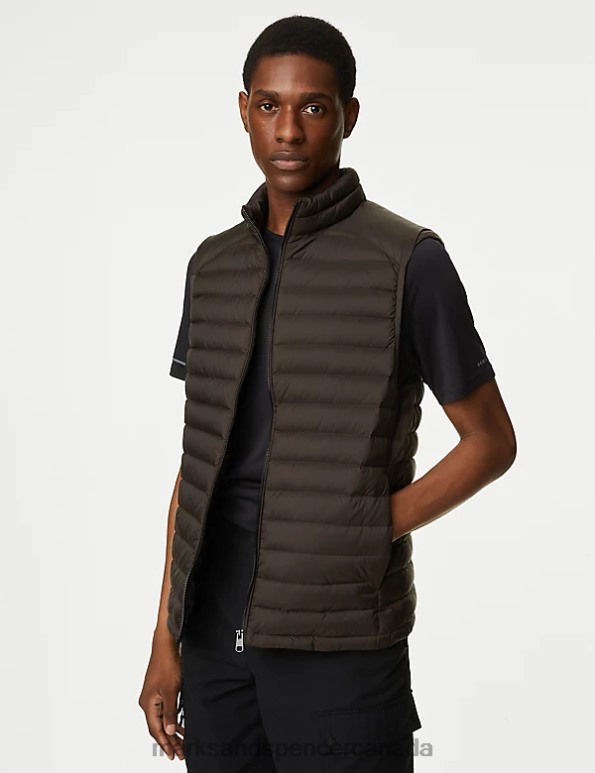 Marks and Spencer near me - Men Brown Clothing Marks & Spencer Feather and Down Gilet with Stormwear 20VTD6020