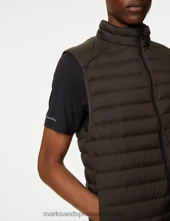 Marks and Spencer near me - Men Brown Clothing Marks & Spencer Feather and Down Gilet with Stormwear 20VTD6020