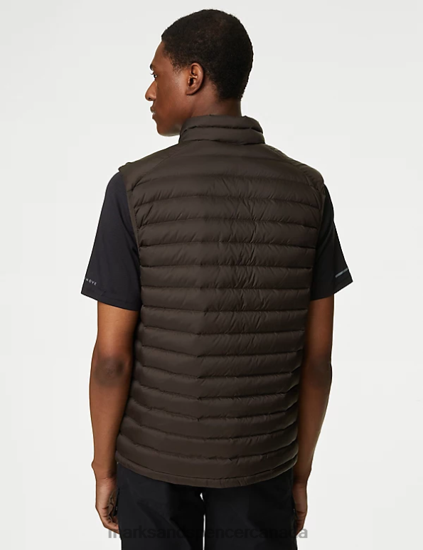 Marks and Spencer near me - Men Brown Clothing Marks & Spencer Feather and Down Gilet with Stormwear 20VTD6020