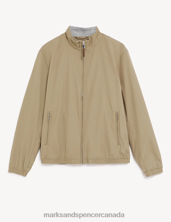 Men Caramel Clothing Marks & Spencer Bomber Jacket with Stormwear 20VTD5780 - Marks and Spencer Canada locations