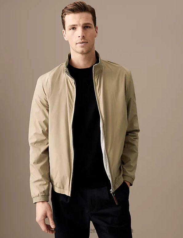 Men Caramel Clothing Marks & Spencer Bomber Jacket with Stormwear 20VTD5780 - Marks and Spencer Canada locations