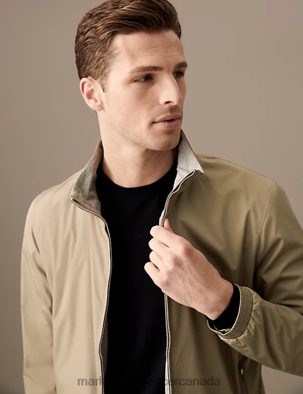 Men Caramel Clothing Marks & Spencer Bomber Jacket with Stormwear 20VTD5780 - Marks and Spencer Canada locations