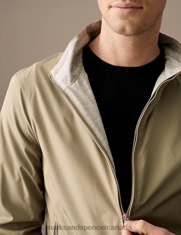 Men Caramel Clothing Marks & Spencer Bomber Jacket with Stormwear 20VTD5780 - Marks and Spencer Canada locations