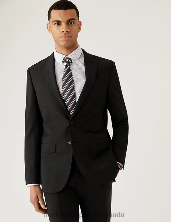 Marks and Spencer sale - Men Charcoal Clothing Marks & Spencer The Ultimate Tailored Fit Suit Jacket 20VTD5195