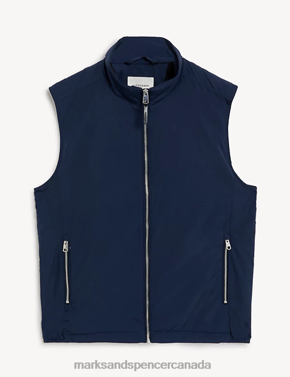Marks and Spencer Canada - Men Dark Navy Clothing Marks & Spencer Gilet with Stormwear 20VTD6489