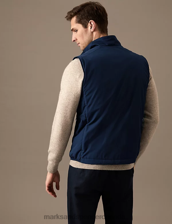 Marks and Spencer Canada - Men Dark Navy Clothing Marks & Spencer Gilet with Stormwear 20VTD6489