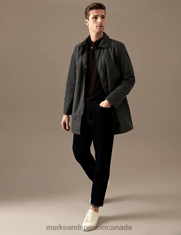Men Grey Clothing Marks & Spencer Technical Mac with Stormwear 20VTD5519 - Marks and Spencer outlet
