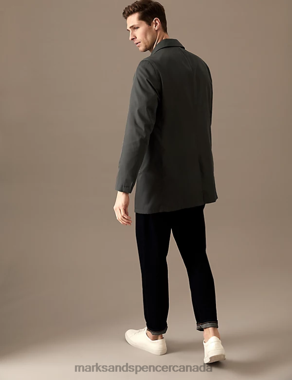 Men Grey Clothing Marks & Spencer Technical Mac with Stormwear 20VTD5519 - Marks and Spencer outlet