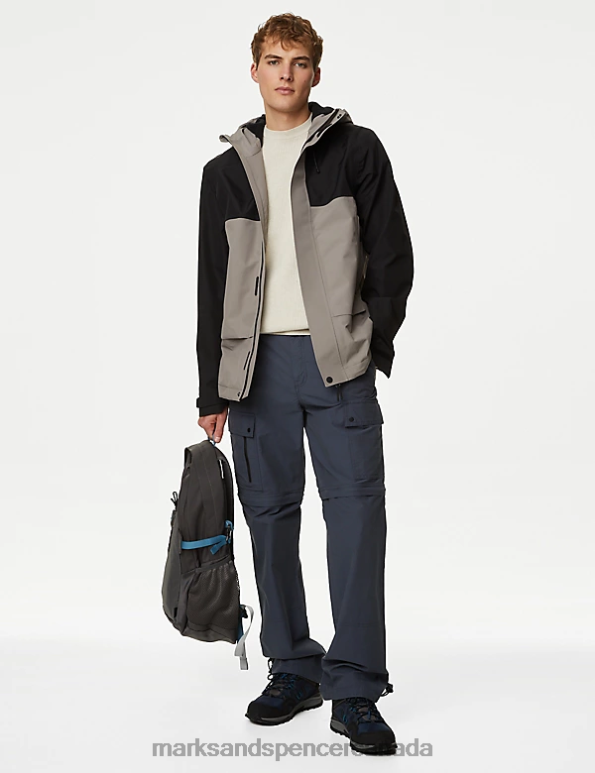 Marks and Spencer near me - Men Grey Mix Clothing Marks & Spencer Waterproof Hooded Anorak 20VTD6112
