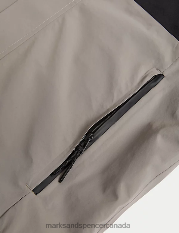 Marks and Spencer near me - Men Grey Mix Clothing Marks & Spencer Waterproof Hooded Anorak 20VTD6112