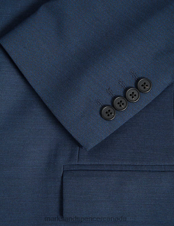 Men Indigo Clothing Marks & Spencer Regular Fit Sharkskin Suit Jacket 20VTD7138 - Marks and Spencer online