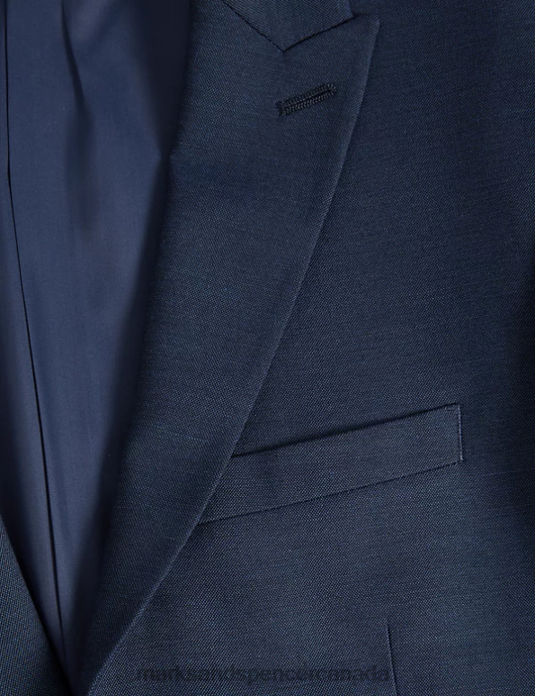 Men Indigo Clothing Marks & Spencer Skinny Fit Sharkskin Suit Jacket with Stretch 20VTD5977 - Marks and Spencer online