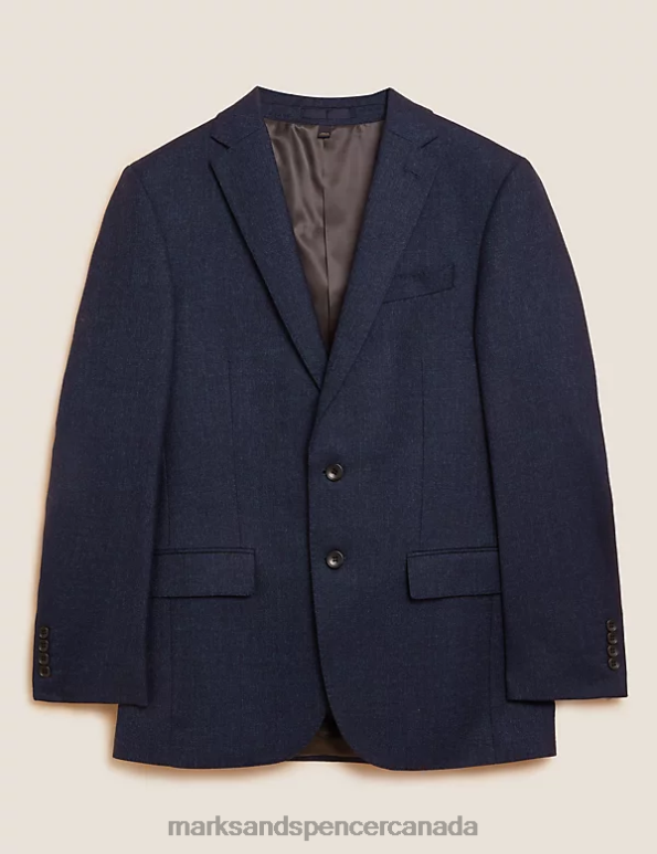 Marks and Spencer sale - Men Indigo Clothing Marks & Spencer Tailored Fit Pure Wool Suit Jacket 20VTD6521
