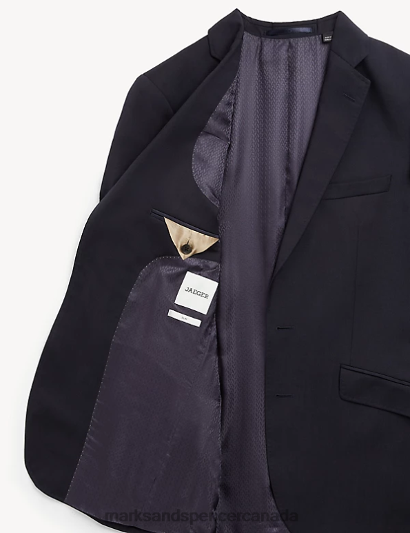 Men Medium Navy Clothing Marks & Spencer Slim Fit Super 100s Pure Wool Jacket 20VTD6437 - Marks and Spencer online