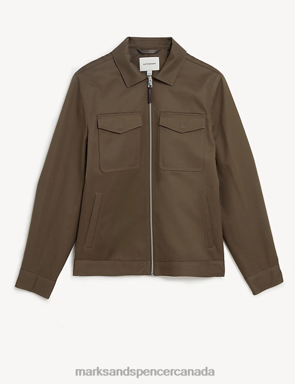 Men Mole Clothing Marks & Spencer Pure Cotton Harrington Jacket 20VTD5480 - Marks and Spencer outlet