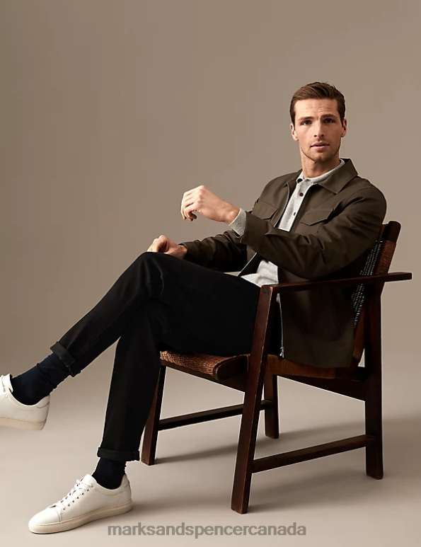 Men Mole Clothing Marks & Spencer Pure Cotton Harrington Jacket 20VTD5480 - Marks and Spencer outlet