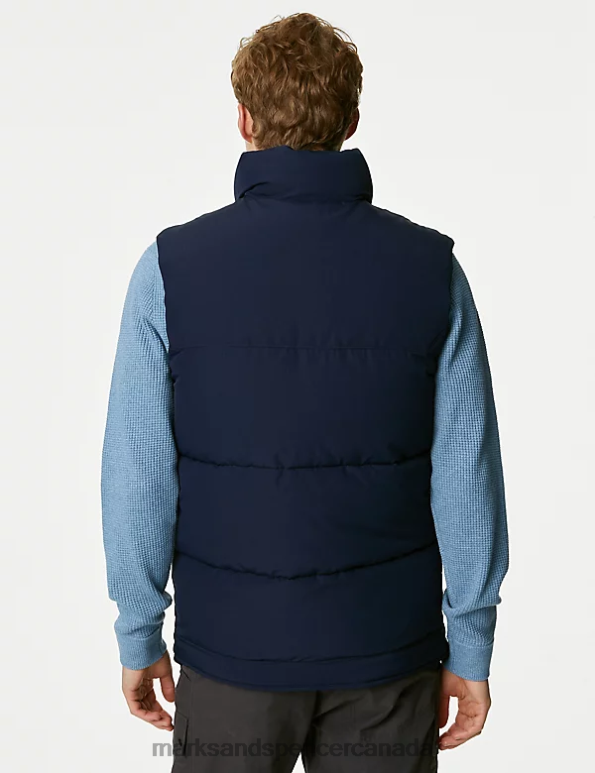Marks and Spencer sale - Men Navy Clothing Marks & Spencer Padded Gilet with Thermowarmth 20VTD5003
