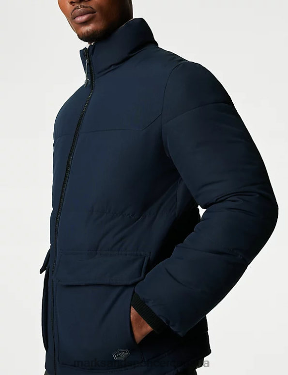 Men Navy Clothing Marks & Spencer Puffer Jacket with Thermowarmth 20VTD6873 - Marks and Spencer online
