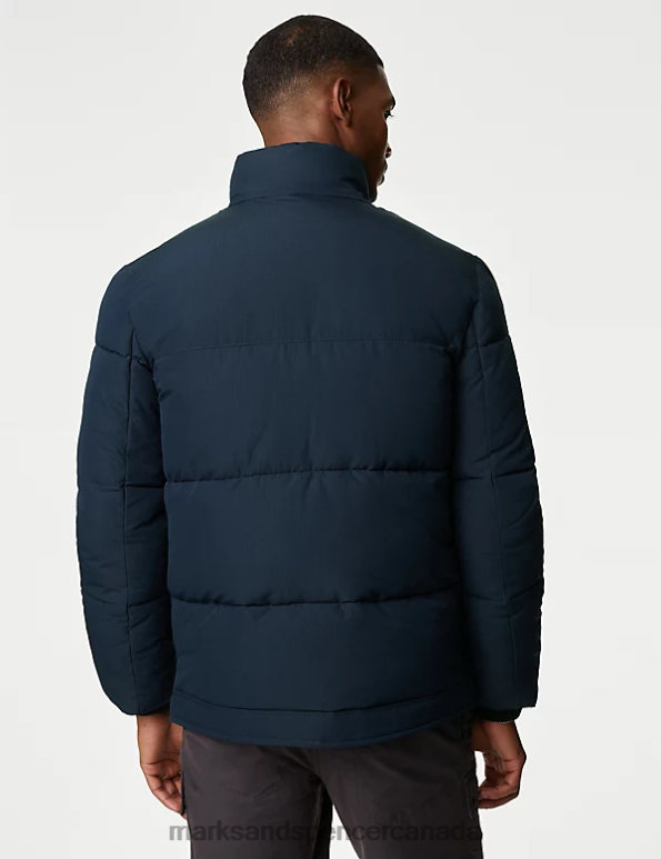 Men Navy Clothing Marks & Spencer Puffer Jacket with Thermowarmth 20VTD6873 - Marks and Spencer online