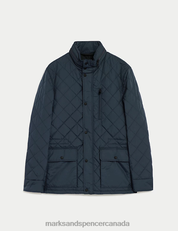Marks and Spencer sale - Men Navy Clothing Marks & Spencer Quilted Utility Jacket with Stormwear 20VTD5245