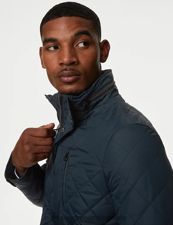 Marks and Spencer sale - Men Navy Clothing Marks & Spencer Quilted Utility Jacket with Stormwear 20VTD5245