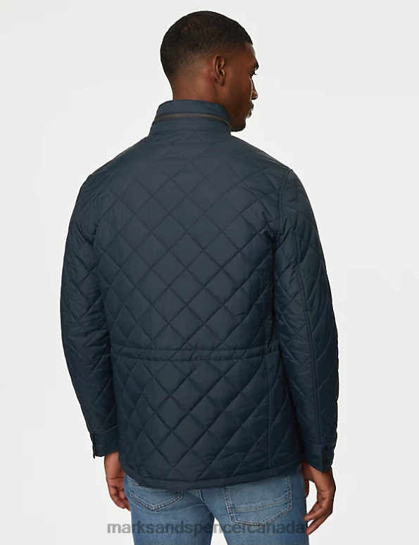 Marks and Spencer sale - Men Navy Clothing Marks & Spencer Quilted Utility Jacket with Stormwear 20VTD5245