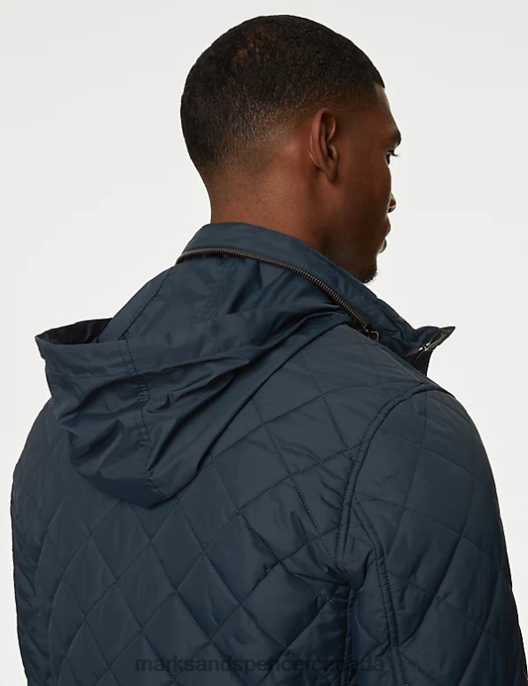 Marks and Spencer sale - Men Navy Clothing Marks & Spencer Quilted Utility Jacket with Stormwear 20VTD5245