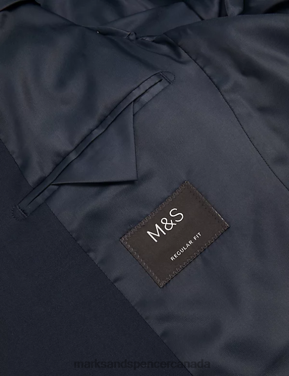 Men Navy Clothing Marks & Spencer Regular Fit Stretch Suit Jacket 20VTD5601 - Marks and Spencer Canada locations