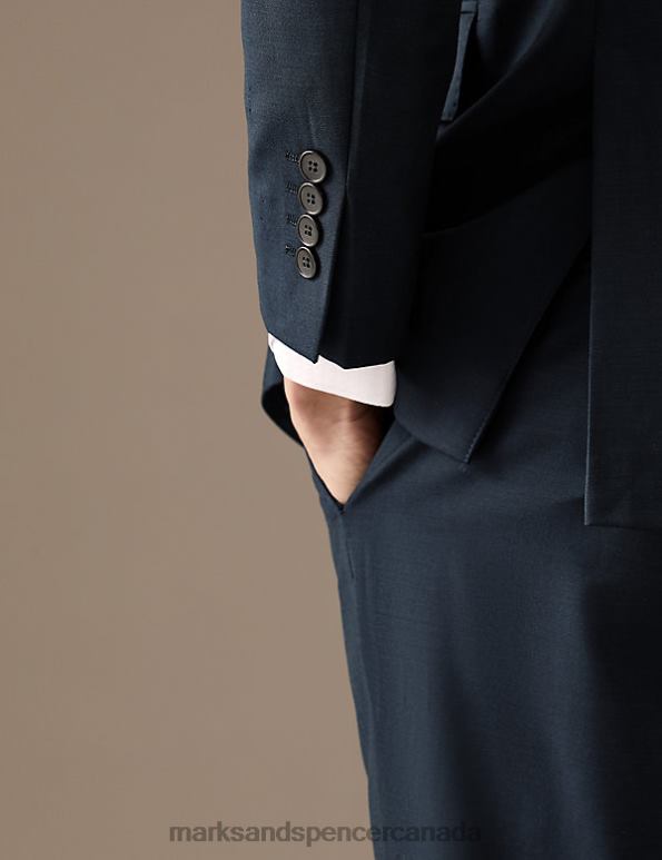 Marks and Spencer near me - Men Navy Clothing Marks & Spencer Tailored Fit Pure Wool Twill Suit Jacket 20VTD5755