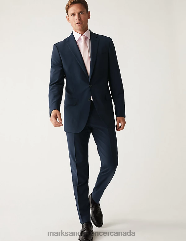 Men Navy Clothing Marks & Spencer The Ultimate Tailored Fit Suit Jacket 20VTD6005 - Marks and Spencer online