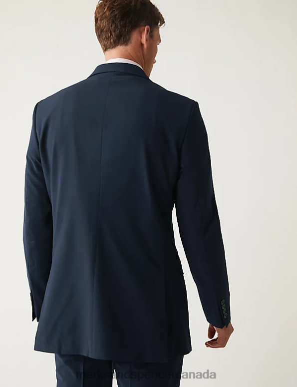 Men Navy Clothing Marks & Spencer The Ultimate Tailored Fit Suit Jacket 20VTD6005 - Marks and Spencer online