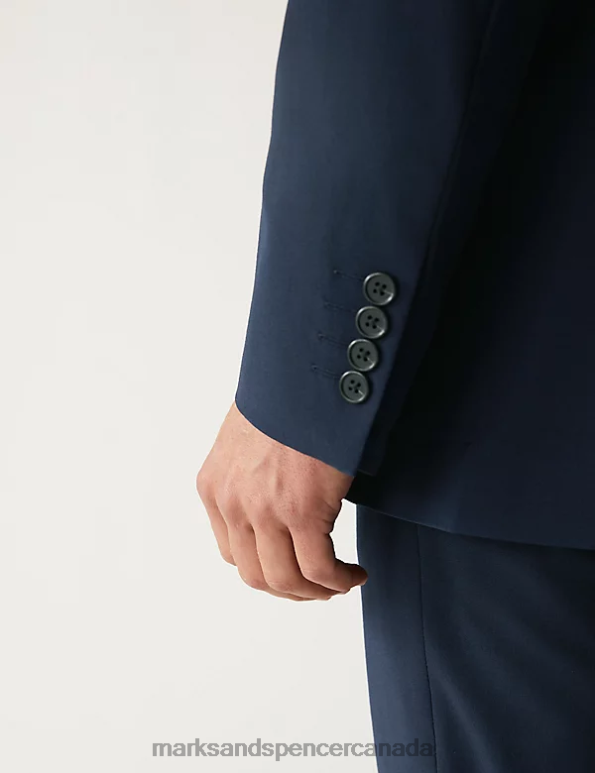 Men Navy Clothing Marks & Spencer The Ultimate Tailored Fit Suit Jacket 20VTD6005 - Marks and Spencer online