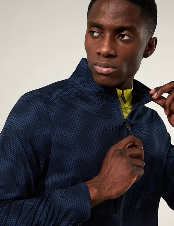 Men Navy Mix Clothing Marks & Spencer Colour Block Jacket with Stormwear 20VTD5645 - Marks and Spencer Canada locations