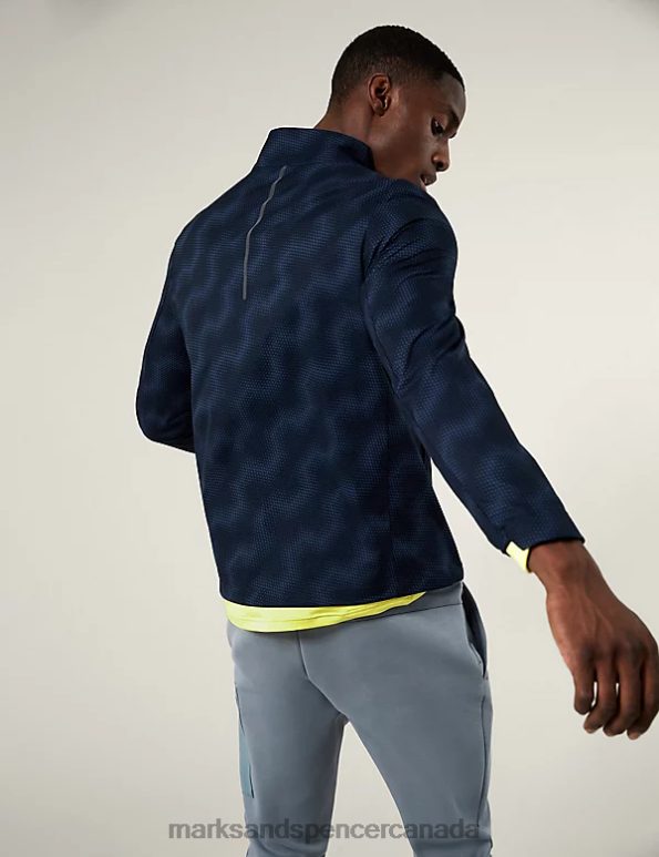 Men Navy Mix Clothing Marks & Spencer Colour Block Jacket with Stormwear 20VTD5645 - Marks and Spencer Canada locations