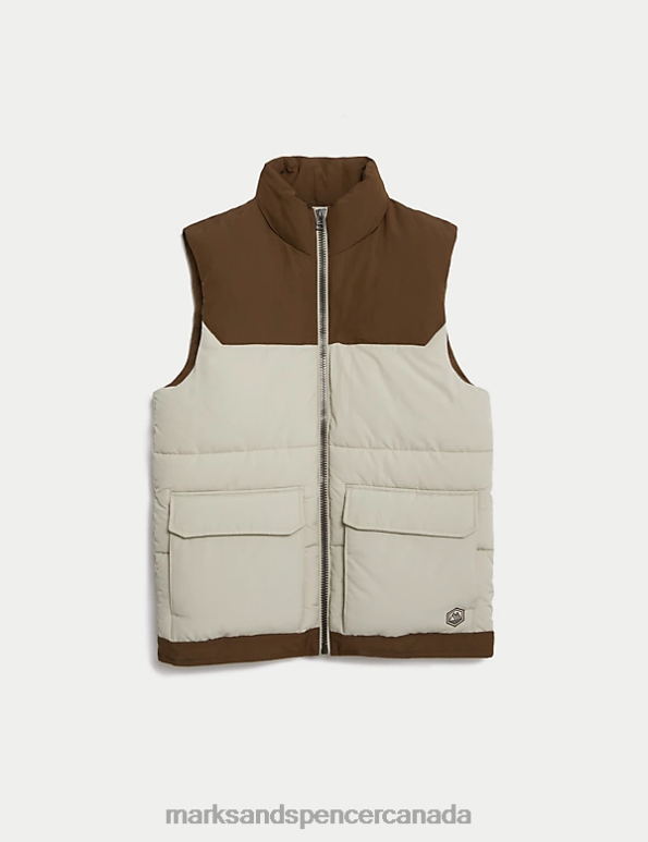 Men Neutral Clothing Marks & Spencer Padded Gilet with Thermowarmth 20VTD5927 - Marks and Spencer online