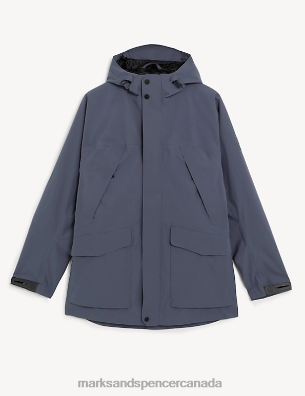 Marks and Spencer sale - Men Petrol Clothing Marks & Spencer Hooded Parka Jacket with Stormwear 20VTD5903