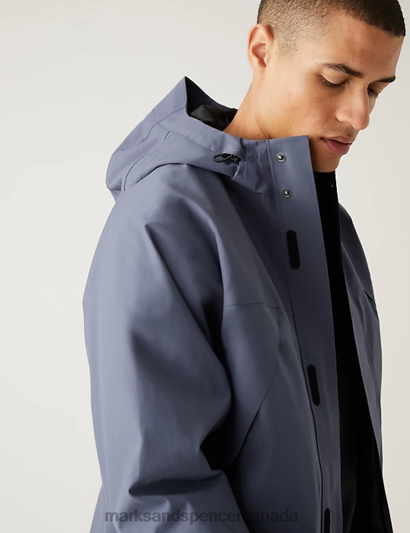 Marks and Spencer sale - Men Petrol Clothing Marks & Spencer Hooded Parka Jacket with Stormwear 20VTD5903