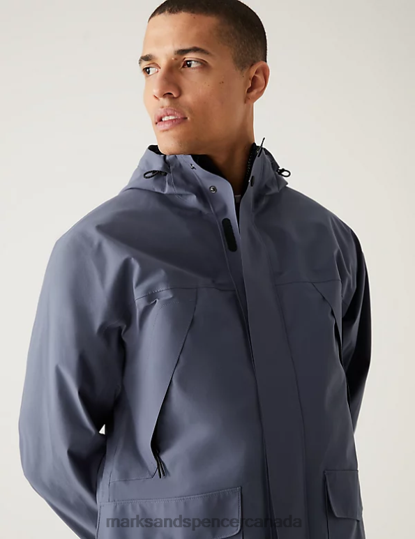 Marks and Spencer sale - Men Petrol Clothing Marks & Spencer Hooded Parka Jacket with Stormwear 20VTD5903